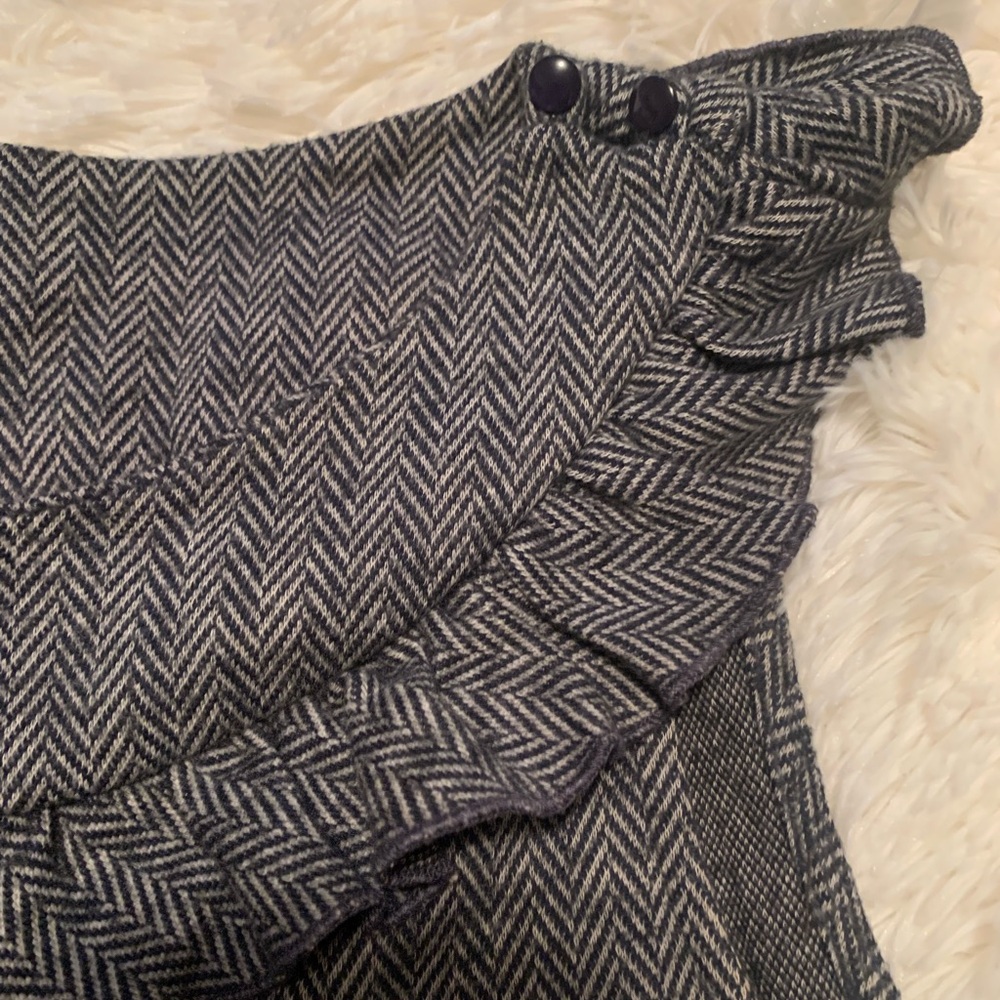 Ella Moss Black Ribbed Ruffle Top - Picture 3 of 4